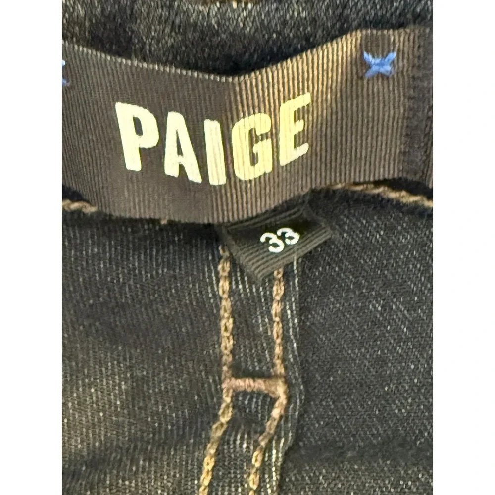 Paige Federal Slim Straight Jeans Mens 33 Cellar Dark Wash Made in‎ USA M655521